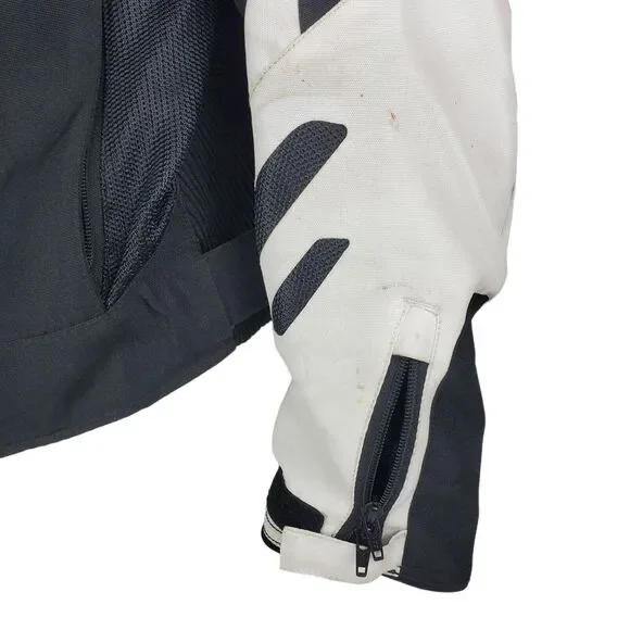 ALPINESTARS Jacket Adult XL White Black Spell Out Motorcycle Full Zip w/ Armour - Picture 4 of 14